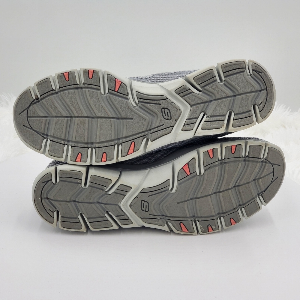 Skecher Women's Gray and Pink Athletic Memory Foam Air Cooled Shoes 7 1/2 Women - Picture 7 of 8